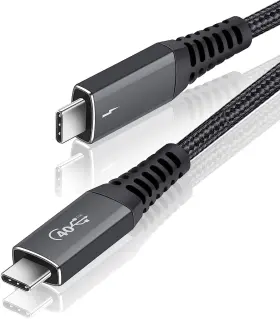 T1218066 Jiasnmo Thunderbolt 4 Cable 6.6ft Usb4 Usb-c To 40gbps 240w Charging 8k Display
