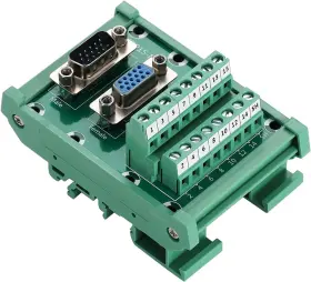 Db15hd Jienk Jt621 Vga Db15 3row Male/female D-sub Din Rail Mount Interface Module Dsub 15p
