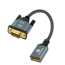 Hd-206-0.3m Jinglong Hdmi To Vga Adapter Cable 1ft Nylon Braided Female Male Extension