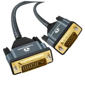 Hd-208-2.0m Jinglong Dvi To Vga Cable 6.6ft Uni-directional Dvi-d Adapter Male Gold