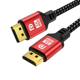6ft-dp-red Jojobnj 6ft Displayport 1.4 Cable 8k60hz 4k144hz Up To 240hz High Refresh Red