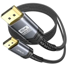 Jsdecv0068gy3m Jsaux Displayport Cable 10ft 2.1 Dp Cord Support 16k 60hz Grey