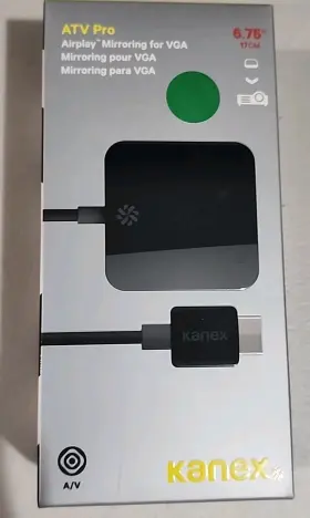 Kanex 814556016022 Atv Pro Bridges Apple Tv/ios Airplay To Older Vga Projectors Hdmi