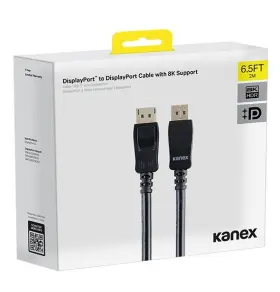 K173-1283-pb8k2m Kanex Displayport To Cable Dp 6.5ft 8k Resolution Ready