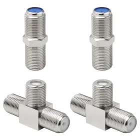 Xf-a-7110-2x Kaunosta F Type Coax Splitter Kit Upgraded 3 Way Ftype Female To 2 Rg6 Coaxi