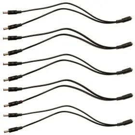 Keen Eye Inc. 810155033200 5 Pack 2.1mm X 5.5mm Dc Power Y Splitter Breakout Cable Femal