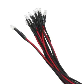 Keeyees 705883356847 60pcs 3mm Pre Wired Led Diodes Light Ultra Bright -white Warm White Red Blue #2
