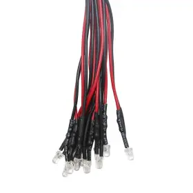 Keeyees 705883356847 60pcs 3mm Pre Wired Led Diodes Light Ultra Bright -white Warm White Red Blue #3