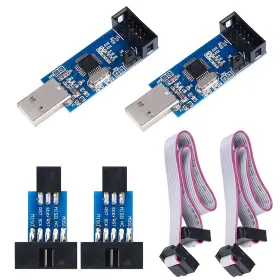 Keeyees Kyes71 2pcs Downloader Programmer For Usbasp Isp With Cable And 10p Inch