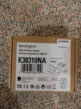 K38310na Kensington 60w Usb 3.0 Power Splitter A1846a