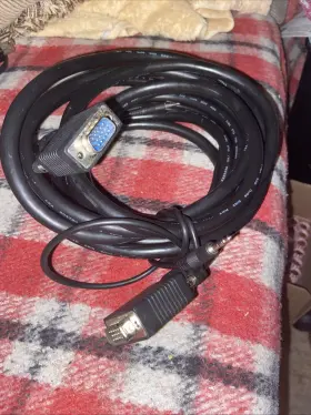 Cp12112km038 Kentek 15 Feet Heavy Svga Video/3.5mm Stereo Audio Cable 32awg Hdtv Pc Monitor/video