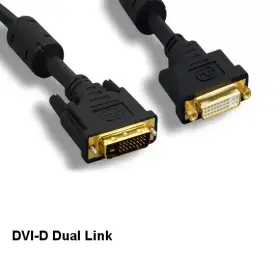 Kw21721dv019 Kentek 25ft 3m Dvi-d Male To Female Extension Cable 28awg Digital 24 1 Dual Link Tv Pc