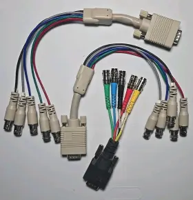 Kw7142km075 Kentek Vga Hd-15 Male To 5-bnc Video Adapter 24awg High Resolution Blk Lot Of X3