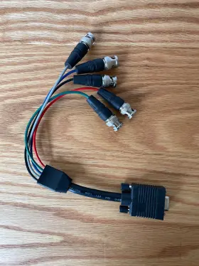 Vga-hd15mbm5-01 Kentek Hd15 Vga To 5 Bnc Monitor Cable