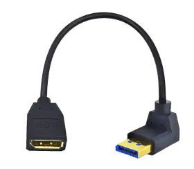 Kework 785382359044 Displayport Extension Cable Down Angle Male To Female Dp 1.4 1 Ft - 8k 60hz