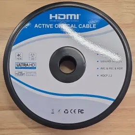X004mdcz91 Kimtabo Hdmi Active Optical Cable 250ft Grey High Speed Ethernet Arc Hdr