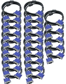 Uskyper-1367 Kyper 25 Pack 6ft Vga Cable - 15 Pin Male To Svga 1080p Full Hd