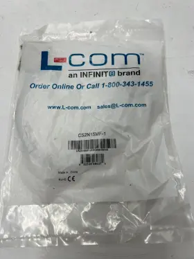 Cs2n15mf-1 L-com Qty 2 Computer Cable D Sub 15 Position Plug Light Gray