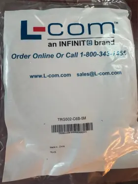 Trg502-c6b-5m L-com M12 D-code Ethernet Cable 5m Ip67 4-pin Sensor