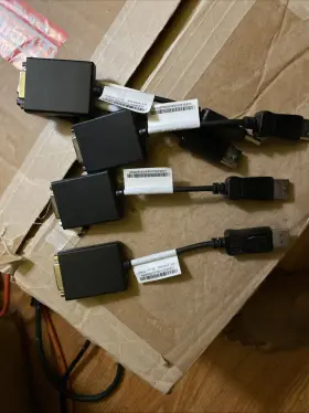 03t8400 Lenovo Lot Of 5 Ibm Cable Displayport To Single Link Dvi Dongle #3