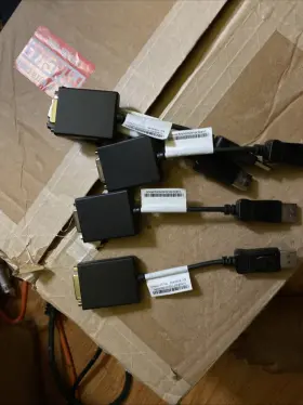 03t8400 Lenovo Lot Of 5 Ibm Cable Displayport To Single Link Dvi Dongle
