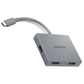 Gx91r64790 Lenovo Usb-c 4 In 1 Travel Hub Block With Integrated Cable 1x Hdmi 4k 60hz