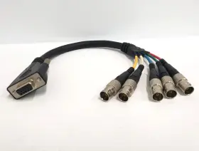 E-vgam-5bncf Liberty Wire And Cable Lwc Female Vga To Component Bnc Rgbhv Adapter Harness