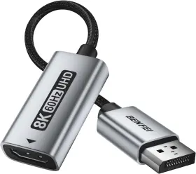000418grey Limited 8k Displayport To Hdmi Cable 8k60hz 4k240hz High Speed Dp 1.4