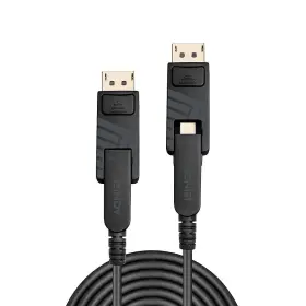 38485 Lindy 70m Fibre Optic Hybrid Mini Displayport 1.4 Cable Detachable Dp Connectors