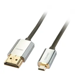 41679  Lindy 4.5m Cromo Slimline High Speed Hdmi To Micro 2.0 Cable With Ethernet