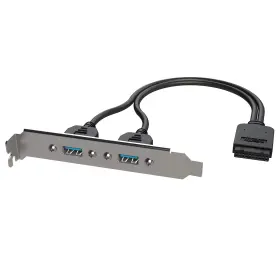 Adp-u3pm20p-2u3af-20-n Linkup Dual Usb 3.0 Typea Female Panel Mount To Motherboard Internal Idc 20 Pin