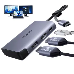 Llano 785582700967 Hdmi Splitter Extended Display For Dual Monitors Usb-c To Ada