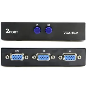 8541769690 Llc Vga 2 In 1 Out Port Switch Press Button Two Way Vedio For Pc Tv