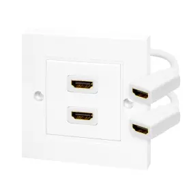 Ah-0015 Logilink Hdmi 2-port Wall Socket Adapter - White Single