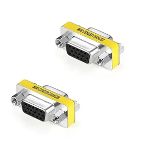 Luoqiufa 791809738958 2-pack Vga Svga Hd15 Female To Mini Gender Changer Coupler Cable Adapter