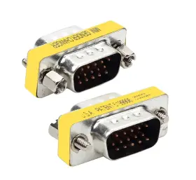 Luoqiufa 791809738965 Luo Qiufa 2 Pcs Vga Svga Hd15 Male-to-male Mini Gender Converter Coupler Cabl
