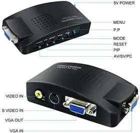 M Maketheone 313109685673 Rca To Vga Adapter Composite Av S-video Input Female #3