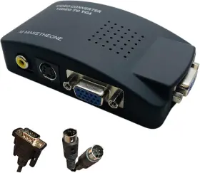 M Maketheone 313109685673 Rca To Vga Adapter Composite Av S-video Input Female