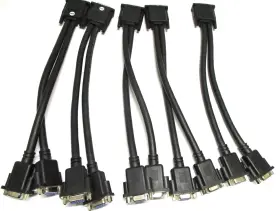 F15941-00 Matrox Graphics Inc. Lot Of 5 Y-cable Lfh-60 To Dual Vga 15-pin Female Splitter Video Cable F15941 Bl