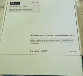 Mcm 83-13530 Mini Displayport To Dual Hdmi 1 2 Av Converter With Audio Black