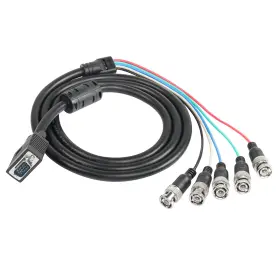 Meiriyfa Mili016 Vga To Bnc Adapter Cable Hd15 5 Rgbhv Male Coaxial High Resolutio