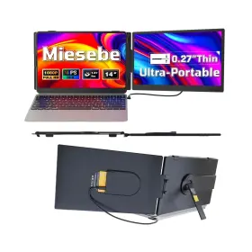Miesebe 710436493641 Laptop Screen Extender 14 Inch Ultra Thin 0.27ftft Fhd 1080p Portable Monitor For