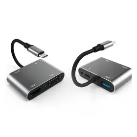 Hc-11 Mignvoa 710670874961 5 In 1 Type-c To Hdmi Vga Usb3.0 Pd 3.5mm Audio Adapter