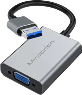 Mindorlen 755502809964 Usb To Vga Monitor Adapter Supports Windows 11/10/7 1080p Hd Free And Fast Sh