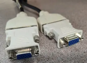 338285-004 Molex Video Y Splitter Dms-59 Pin Male To Dual Dvi Female Cable W Vga Adapters #3