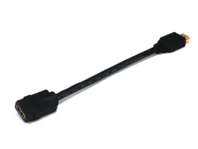 102891 Monoprice 8in 28awg High Speed Male To Female Hdmi Port Saver Black