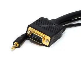 103339 Monoprice Super Vga M/m Cable - 15 Feet With Stereo Audio And Triple Shielding Cl2 Rated #2