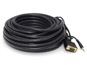 103340 Monoprice Super Vga M/m Cable - 35 Feet With Stereo Audio And Triple Shielding Cl2 Rated