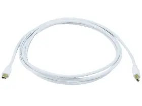 105991 Monoprice Mini Displayport Cable - 6ft White Gold Plated 32awg Pure Copper Conductors