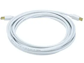 105993 Monoprice Mini Displayport Cable - 15 Feet White Gold Plated Connector 32awg